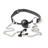 Ball Gag with Nipple Clamps