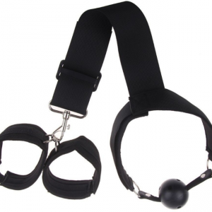 Ball Gag to Hands Restraint close-up2