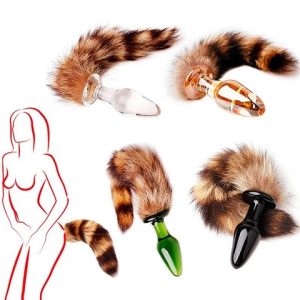 Glass Foxtail Butt Plug