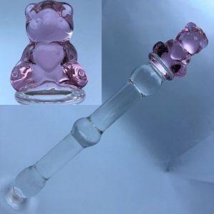 Pretty Teddy Glass Toy