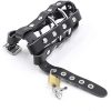 lockable leatherette chastity cage